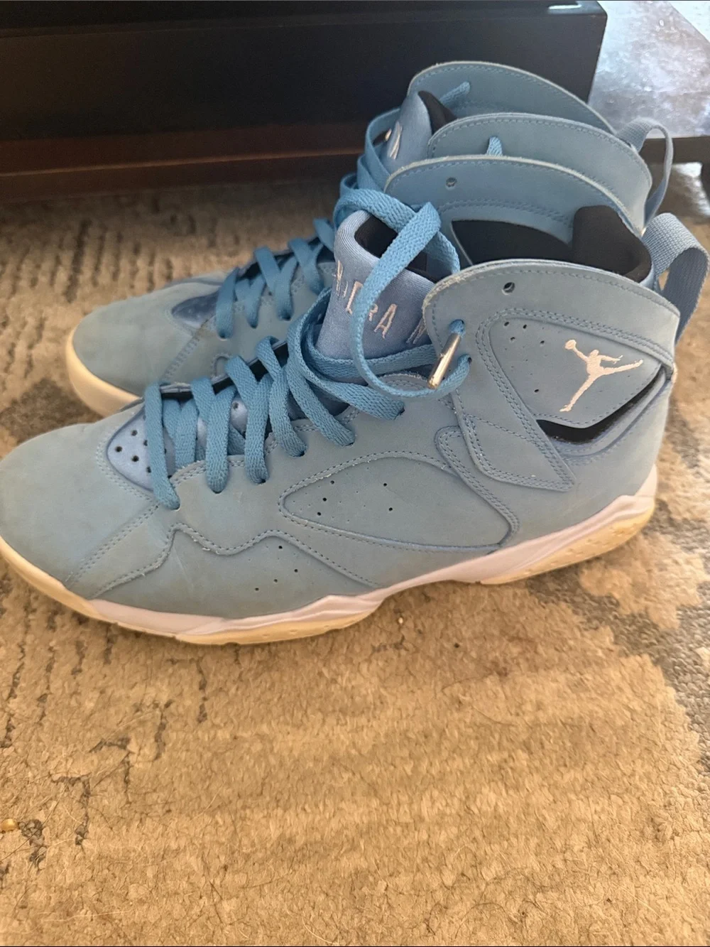 Jordan Light Blue Suede High-Top Sneakers